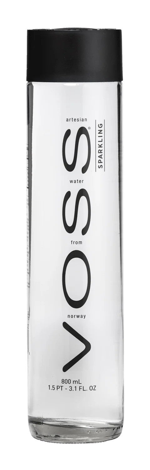 Voss Sparkling Mineral Water — 800 ml Glass