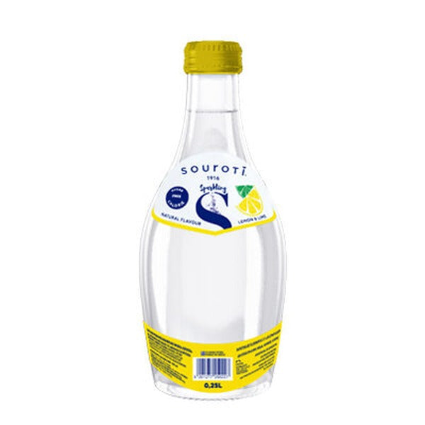 Souroti Lemon Lime Sparkling Water — 250 ml Glass | Artisanal Aqua