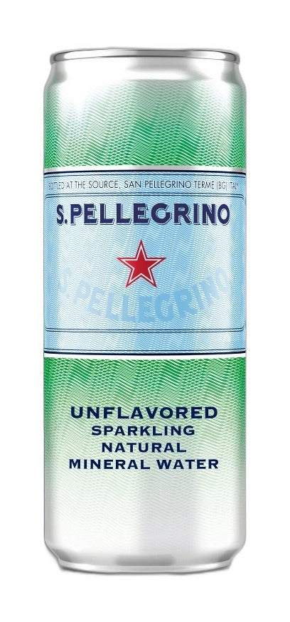 San Pellegrino Sparkling Mineral Water 330 ml — Case of 24, Can